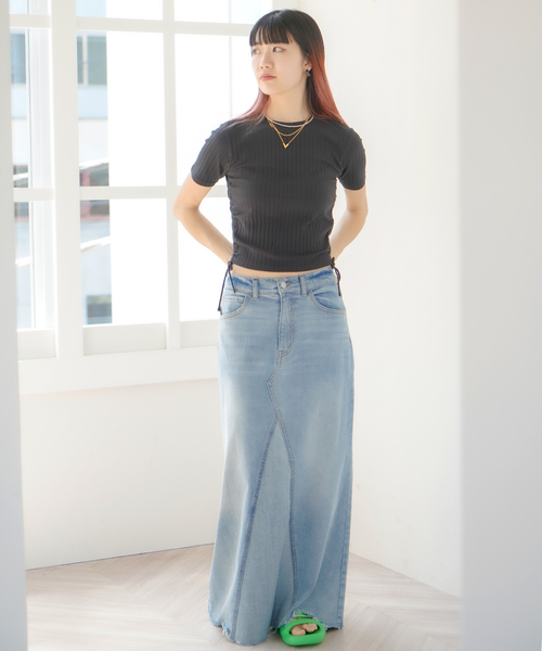 JOINT WORKS(ジョイントワークス)の「【Calvin Klein Jeans / カルバン クライン ジーンズ】 A-SS FASHION Y2K RIB(Tシャツ/カットソー・レディース・ブラック・SMALL)」の6枚目の写真