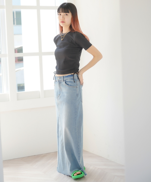 JOINT WORKS(ジョイントワークス)の「【Calvin Klein Jeans / カルバン クライン ジーンズ】 A-SS FASHION Y2K RIB(Tシャツ/カットソー・レディース・ブラック・SMALL)」の7枚目の写真
