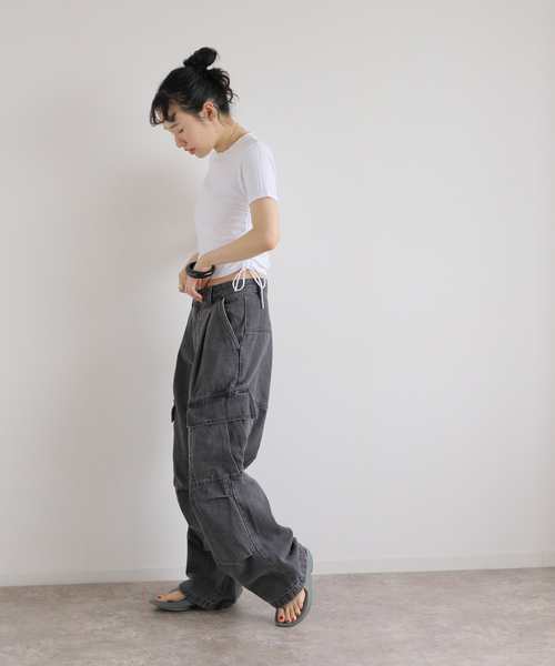 JOINT WORKS(ジョイントワークス)の「【Calvin Klein Jeans / カルバン クライン ジーンズ】 A-SS FASHION Y2K RIB(Tシャツ/カットソー・レディース・ブラック・SMALL)」の14枚目の写真