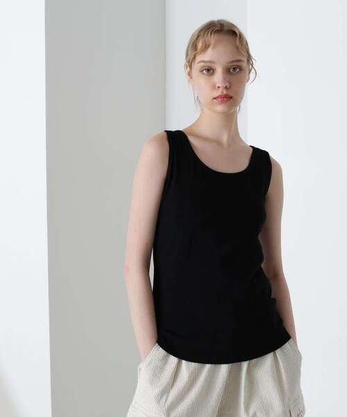 AVIREX（アヴィレックス）の「《直営店限定》ONE POINT PRINT TANK TOPS/ワンポイントプリント タンクトップ（タンクトップ・レディース・ブラック/ホワイト系2・S/M）」の3枚目の写真