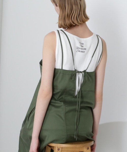 AVIREX（アヴィレックス）の「《直営店限定》ONE POINT PRINT TANK TOPS/ワンポイントプリント タンクトップ（タンクトップ・レディース・ブラック/ホワイト系2・S/M）」の5枚目の写真