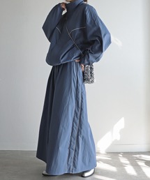 COURO | パイピングサイドラインナイロンスカート(スカート)