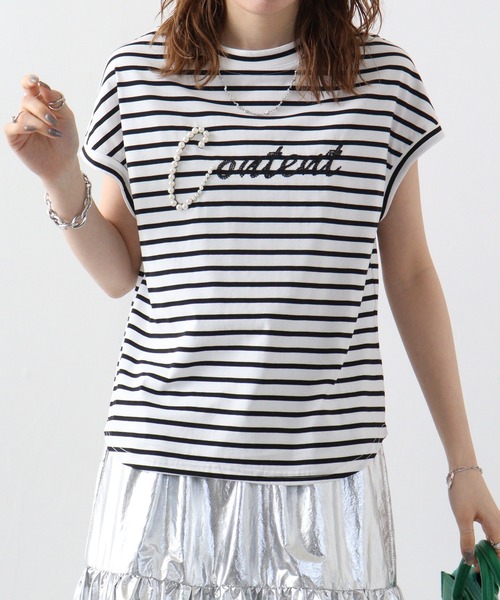 【セール】Eglantine パール付カットソー（Tシャツ/カットソー）｜EGLANTINE（エグランティーヌ）