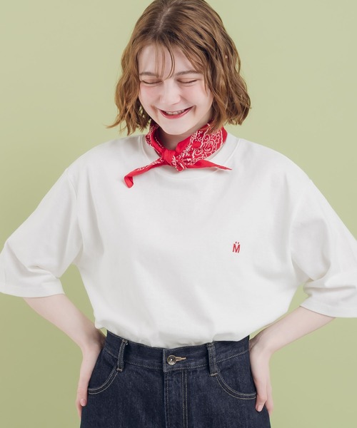MUHET(ミュエータ)の「アソートボーダーTシャツ(Tシャツ/カットソー・レディース・オフホワイト/アイボリー/カーキ/ブラック・MEDIUM/X-LARGE)」の2枚目の写真