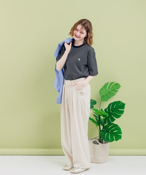 MUHET(ミュエータ)の「アソートボーダーTシャツ(Tシャツ/カットソー・レディース・オフホワイト/アイボリー/カーキ/ブラック・MEDIUM/X-LARGE)」の20枚目の写真