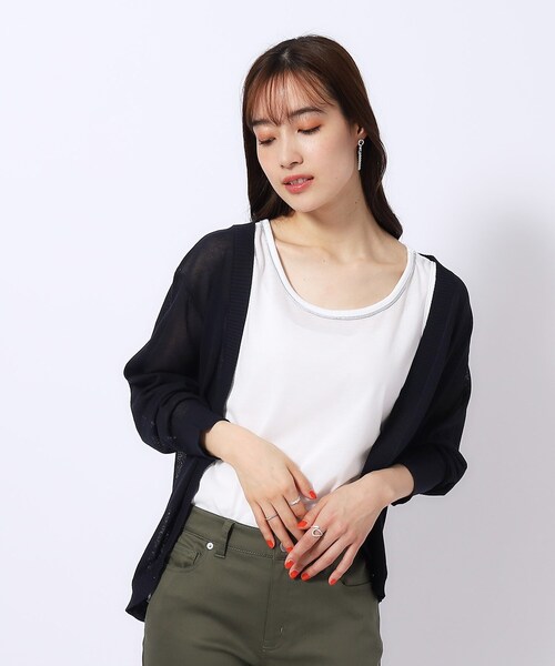 DRESKIP(ドレスキップ)の「◆【無理せずキレイ/2点セット】はしごレース使い5分袖ブラウス+インナータンクトップ(その他トップス・レディース・ライトブルー/ブラック/ライトベージュ・02/03/04)」の19枚目の写真