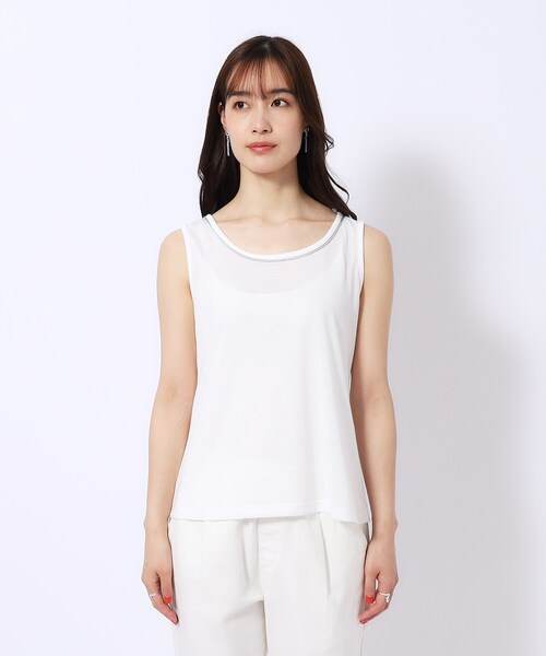 DRESKIP(ドレスキップ)の「◆【無理せずキレイ/2点セット】はしごレース使い5分袖ブラウス+インナータンクトップ(その他トップス・レディース・ライトブルー/ブラック/ライトベージュ・02/03/04)」の15枚目の写真