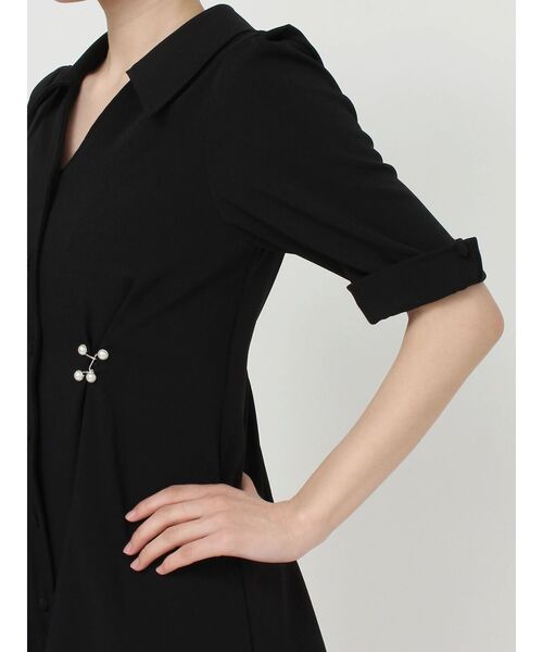 新作 EATME オープンカラーワンピース イートミー EATME オープンカラーワンピース （ブラック