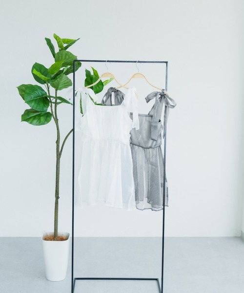 fupel(フぺル)の「ショルダーリボンチュニック(シャツ/ブラウス・レディース・グレー/アイボリー・FREE)」の17枚目の写真