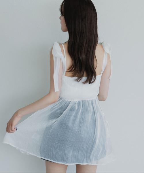 fupel(フぺル)の「ショルダーリボンチュニック(シャツ/ブラウス・レディース・グレー/アイボリー・FREE)」の22枚目の写真