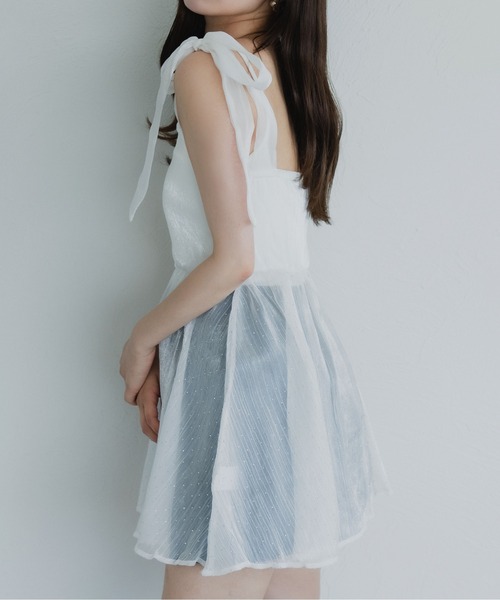 fupel(フぺル)の「ショルダーリボンチュニック(シャツ/ブラウス・レディース・グレー/アイボリー・FREE)」の21枚目の写真