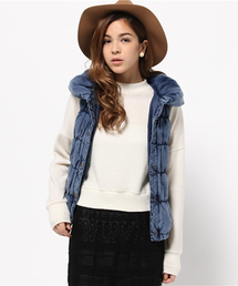 VENCEEXCHANGE | カットデニム中綿ベスト             (ダウンベスト)