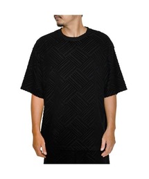 CALEE(�L�����[)��PILE JACQUARD DROP SHOULDER CS(T�V���c/�J�b�g�\�[)