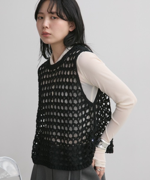 Aunt Marie's（アントマリーズ）の「メッシュニットベスト（タンク