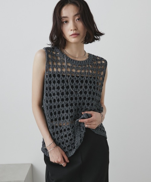 セール】メッシュニットベスト（タンクトップ）｜Aunt Marie's