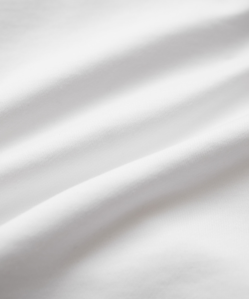 SALON adam et rope'（サロン アダム エ ロペ）の「クロップドハーフスリーブスウェットTシャツ【洗える】（Tシャツ/カットソー・レディース・ホワイト/ブラック・FREE）」の7枚目の写真