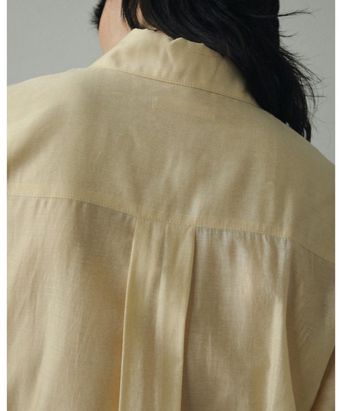 anuke(アンヌーク)の「Sheer Satin Shirts(シャツ/ブラウス・レディース・クリーム/アイボリー/グレー・FREE)」の9枚目の写真