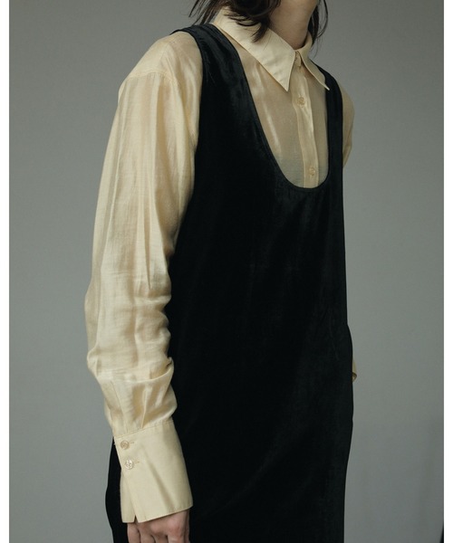 anuke(アンヌーク)の「Sheer Satin Shirts(シャツ/ブラウス・レディース・クリーム/アイボリー/グレー・FREE)」の17枚目の写真