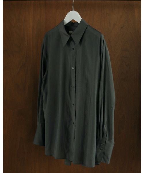 anuke(アンヌーク)の「Sheer Satin Shirts(シャツ/ブラウス・レディース・クリーム/アイボリー/グレー・FREE)」の21枚目の写真