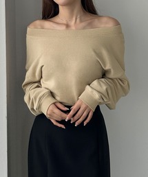 ROCKCAKE オフショルダー グレー スウェット S.Lサイズ/前後2WAY