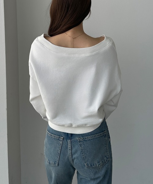 トレーナー スウェット 2way off shoulder sweat shirt / 2way オフショルダースウェットシャツ レディース トレーナー スウェット オフショルダースウェット レディース