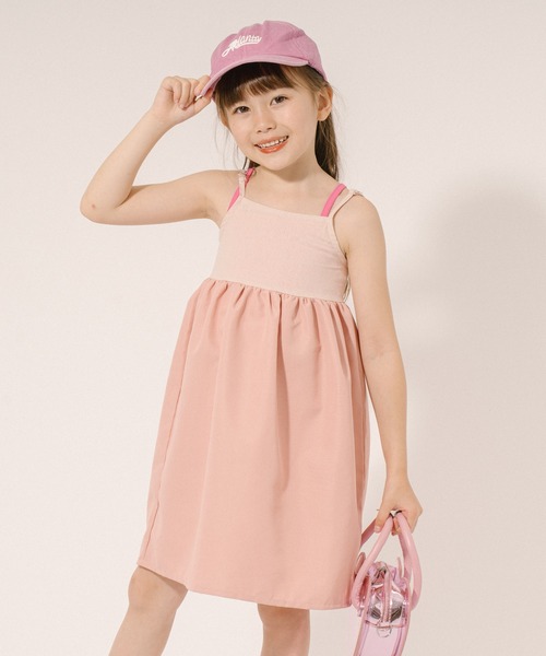 URBAN CHERRY（アーバンチェリー）の「クロップドキャミソールインナー（キャミソール・キッズ・ホワイト/グリーン/ピンク/ブラック・150cm/140cm/110cm/120cm/130cm）」の5枚目の写真