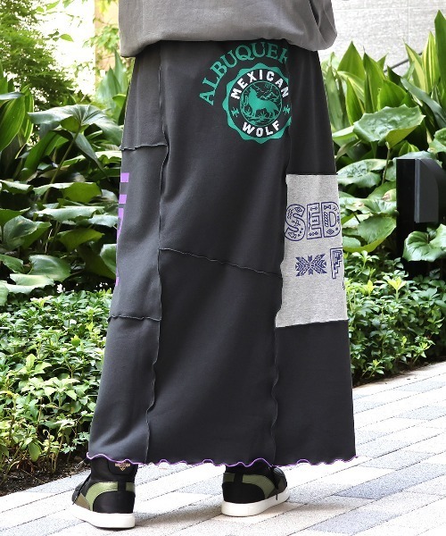 チチカカ（チチカカ）の「リメイク風プリントスウェットスカート（スカート・レディース・チャコールグレー/トップグレー・FREE）」の11枚目の写真