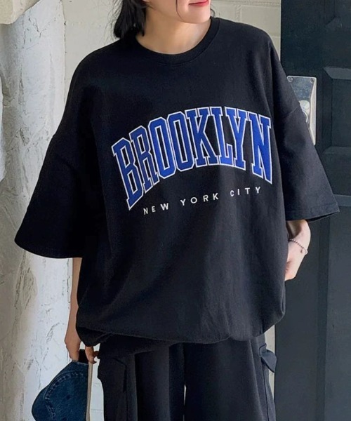 セール】BROOKLYN オーバープリントTシャツ（Tシャツ/カットソー