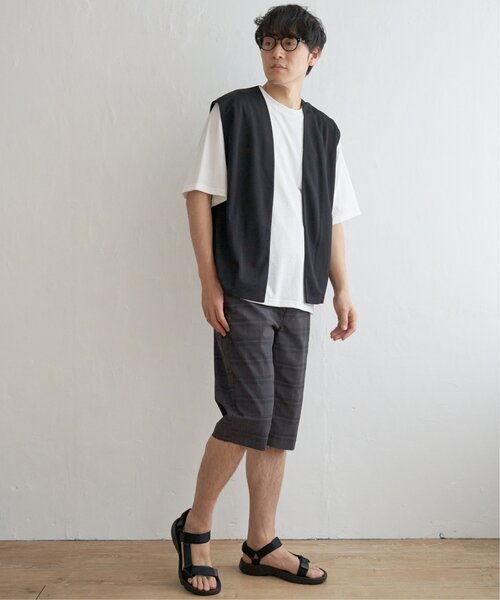 ikka（イッカ）の「【2点セット】ジョーゼットジレインナーセット（Tシャツ/カットソー・メンズ・オリーブ/ブラック/ベージュ・M/L/XL/S）」の6枚目の写真