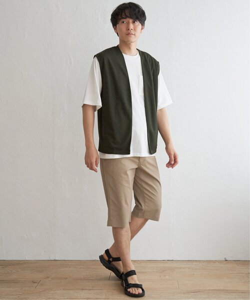 ikka（イッカ）の「【2点セット】ジョーゼットジレインナーセット（Tシャツ/カットソー・メンズ・オリーブ/ブラック/ベージュ・M/L/XL/S）」の8枚目の写真