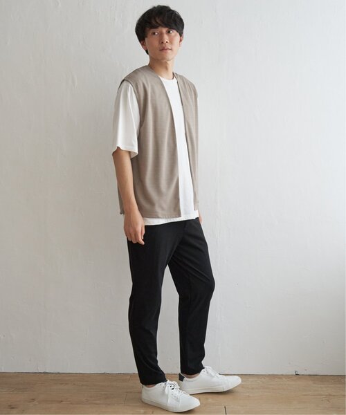 ikka（イッカ）の「【2点セット】ジョーゼットジレインナーセット（Tシャツ/カットソー・メンズ・オリーブ/ブラック/ベージュ・M/L/XL/S）」の11枚目の写真