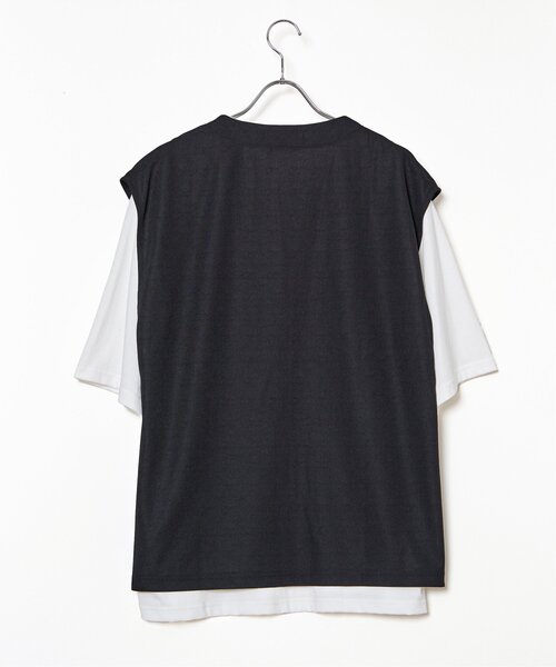 ikka（イッカ）の「【2点セット】ジョーゼットジレインナーセット（Tシャツ/カットソー・メンズ・オリーブ/ブラック/ベージュ・M/L/XL/S）」の14枚目の写真