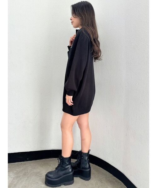 GYDA（ジェイダ）の「WEDGE SOLEワークブーツ（ブーツ・レディース・ブラック・SMALL/MEDIUM/LARGE）」の7枚目の写真