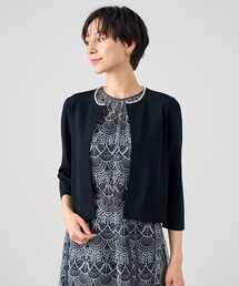 【セットアップ対応商品】パールネック カーディガン