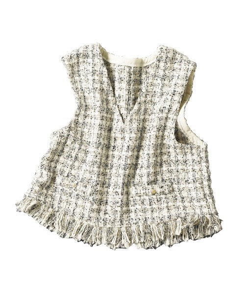 nae ツイードベスト Na.e ツイード ベストの通販 by aloha｜ラクマ