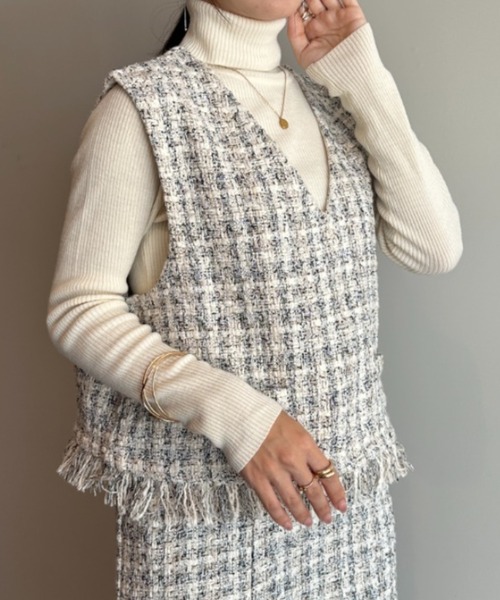 セール】ツイードショートベスト（ベスト）｜RANAN（ラナン）の