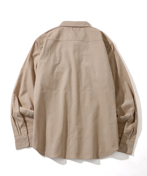 Dickies（ディッキーズ）の「【GENUINE DICKIES/ジェニュインディッキーズ】ワンポイント コーデュロイ ロングスリーブシャツ（シャツ/ブラウス・メンズ・ブラック/ベージュ/チャコールグレー/ダークブラウン・LL/L/M）」の8枚目の写真