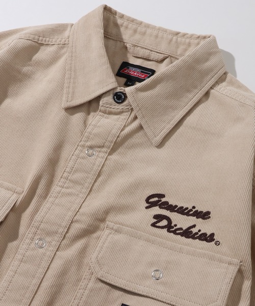 Dickies（ディッキーズ）の「【GENUINE DICKIES/ジェニュインディッキーズ】ワンポイント コーデュロイ ロングスリーブシャツ（シャツ/ブラウス・メンズ・ブラック/ベージュ/チャコールグレー/ダークブラウン・LL/L/M）」の9枚目の写真