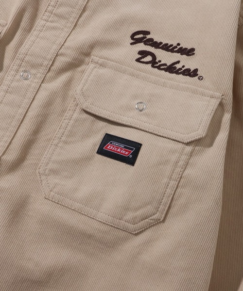 Dickies（ディッキーズ）の「【GENUINE DICKIES/ジェニュインディッキーズ】ワンポイント コーデュロイ ロングスリーブシャツ（シャツ/ブラウス・メンズ・ブラック/ベージュ/チャコールグレー/ダークブラウン・LL/L/M）」の10枚目の写真