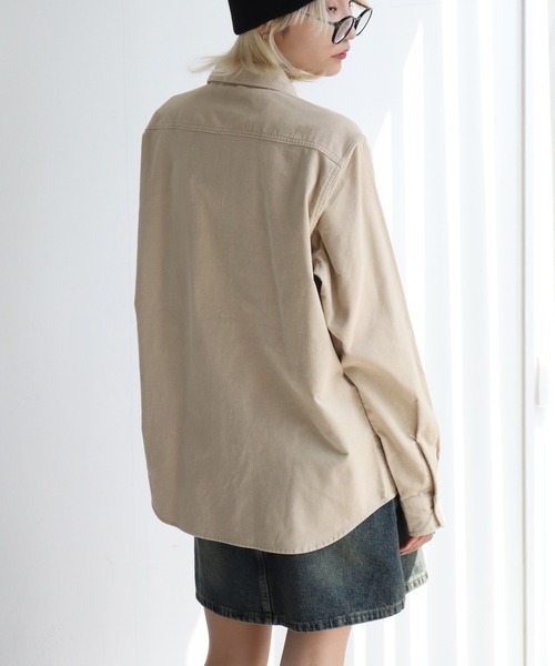 Dickies（ディッキーズ）の「【GENUINE DICKIES/ジェニュインディッキーズ】ワンポイント コーデュロイ ロングスリーブシャツ（シャツ/ブラウス・メンズ・ブラック/ベージュ/チャコールグレー/ダークブラウン・LL/L/M）」の18枚目の写真