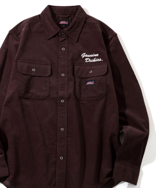Dickies（ディッキーズ）の「【GENUINE DICKIES/ジェニュインディッキーズ】ワンポイント コーデュロイ ロングスリーブシャツ（シャツ/ブラウス・メンズ・ブラック/ベージュ/チャコールグレー/ダークブラウン・LL/L/M）」の20枚目の写真