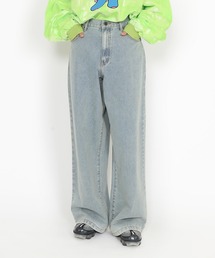 PUNYUS | バックポケット刺繍デニムバギーパンツ(デニムパンツ)