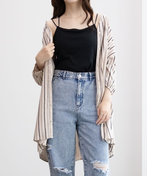 NAVY(ネイビー)の「カップ 付き ブラトップ キャミソール(キャミソール・レディース・ホワイト/ブラック/ピンク・L/M)」の19枚目の写真