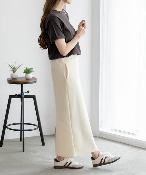 NAVY(ネイビー)の「【抗菌加工】NAVY ベーシッククルーTシャツ(Tシャツ/カットソー・レディース・ブラック/オフホワイト/チャコールグレー・M/L)」の17枚目の写真