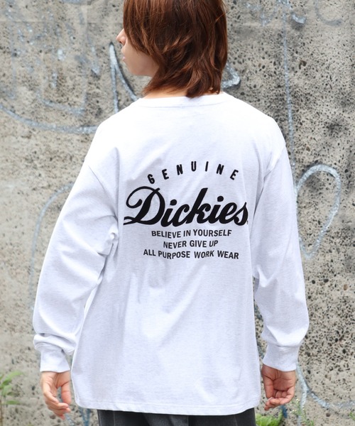 Dickies(ディッキーズ)の「【GENUINE DICKIES/ジェニュインディッキーズ】 バックロゴプリント ロングスリーブ ビッグシルエットTシャツ(Tシャツ/カットソー・メンズ・カーキ/ブラック/アッシュグレー/ホワイト・M/L/LL)」の18枚目の写真