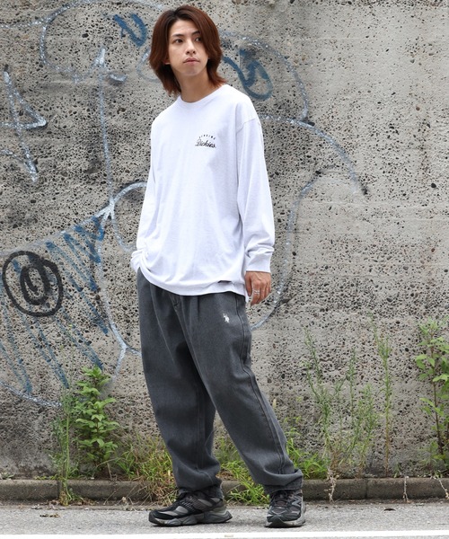 Dickies（ディッキーズ）の「【GENUINE DICKIES/ジェニュインディッキーズ】 バックロゴプリント ロングスリーブ ビッグシルエットTシャツ（Tシャツ/カットソー・メンズ・カーキ/ブラック/アッシュグレー/ホワイト・M/L/LL）」の15枚目の写真