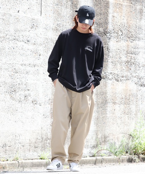 Dickies(ディッキーズ)の「【GENUINE DICKIES/ジェニュインディッキーズ】 バックロゴプリント ロングスリーブ ビッグシルエットTシャツ(Tシャツ/カットソー・メンズ・カーキ/ブラック/アッシュグレー/ホワイト・M/L/LL)」の22枚目の写真