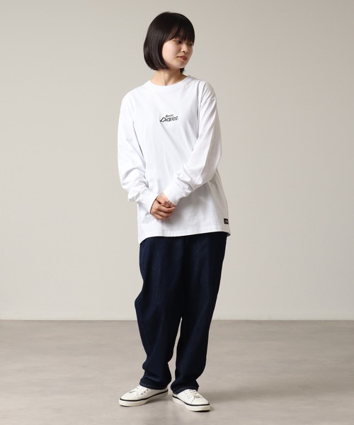 Dickies(ディッキーズ)の「【GENUINE DICKIES/ジェニュインディッキーズ】 バックロゴプリント ロングスリーブ ビッグシルエットTシャツ(Tシャツ/カットソー・メンズ・カーキ/ブラック/アッシュグレー/ホワイト・M/L/LL)」の10枚目の写真