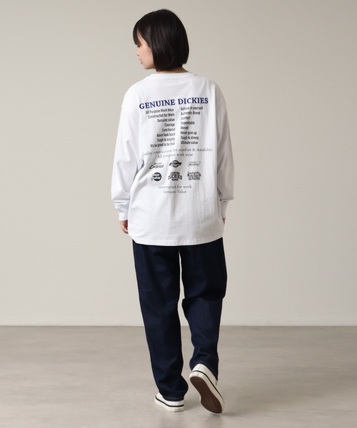 Dickies(ディッキーズ)の「【GENUINE DICKIES/ジェニュインディッキーズ】 バックロゴプリント ロングスリーブ ビッグシルエットTシャツ(Tシャツ/カットソー・メンズ・カーキ/ブラック/アッシュグレー/ホワイト・M/L/LL)」の9枚目の写真