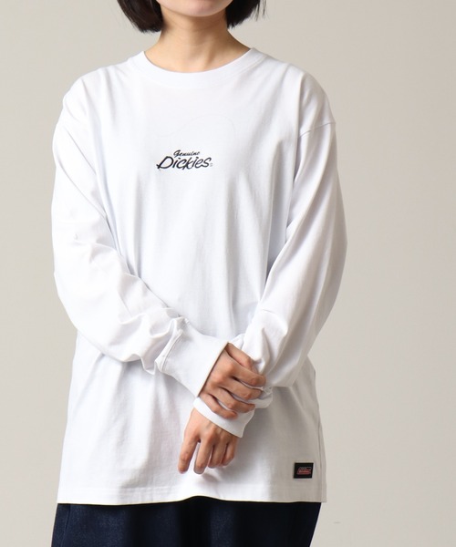 Dickies（ディッキーズ）の「【GENUINE DICKIES/ジェニュインディッキーズ】 バックロゴプリント ロングスリーブ ビッグシルエットTシャツ（Tシャツ/カットソー・メンズ・カーキ/ブラック/アッシュグレー/ホワイト・M/L/LL）」の12枚目の写真